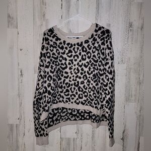 Sincerely Jules Leopard Print Crew Neck Sweater